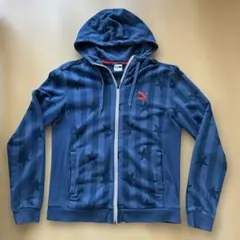 PUMA ネイビー 星柄 フルジップパーカー