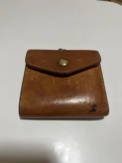 IL BISONTE 二つ折り財布 がま口 ブラウン