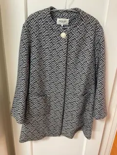 ノーカラーコート ロングコート