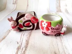 うさぎの小物入れ　２個