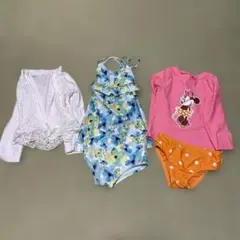 女の子 水着・ラッシュガードセット 95cm以下