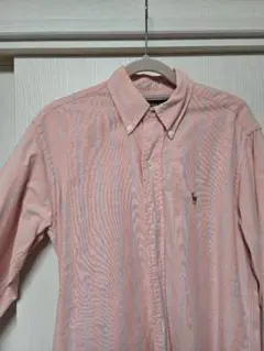 POLO RALPH LAURENピンクストライプ 長袖シャツ