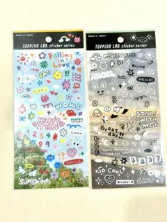 即日発送　TOPPINGLAB トッピングラボ　落書き　らくがき　シール　セリア