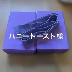 紫 ヨガブロック ストラップ付き