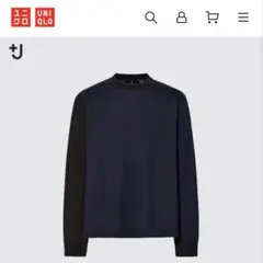 UNIQLO ユニクロ プラスジェイ カシミヤセーター バイカラー ネイビー