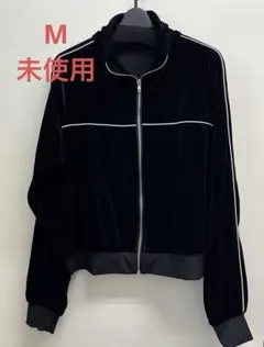 【未使用】 リノルーセ　しまむらブラックベロア素材ジャンパー　サイズM