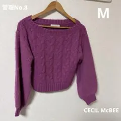 セシルマクビー　CECIL McBEEケーブル編み ニットセーター 長袖