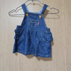 デニム フリル付きサロペット 80cm