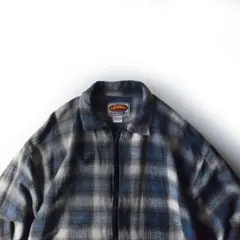 90s paragraph オンブレ　ネルシャツ　ヘビネル　ジップ　シャドウ