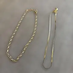 earth music&ecology 2連ゴールドネックレス