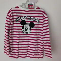 LITTC ミッキーマウス ストライプ 長袖カットソー 120