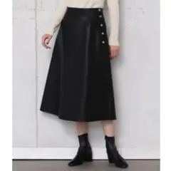 AG by aquagirl エコレザー ブラックスカート