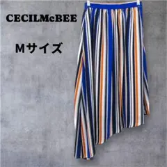 ★最終値下げ セシルマクビー ストライプロングスカート Mサイズ 美品