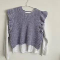 GU 美品　フリル付きセーターと長袖Tシャツ 150