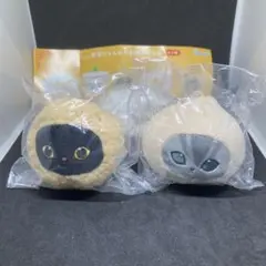 【新品】mofusand飲茶にゃんおかおぬいぐるみゴマ団子にゃん・小籠包にゃん①