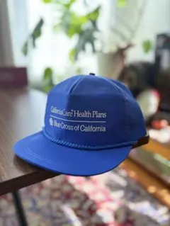 【希少】90s ヴィンテージ 企業ロゴ キャップ ブルー クロス カリフォルニア