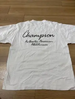 Champion ホワイト Tシャツ バックプリント