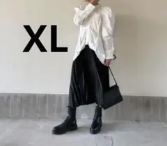 完売！UNIQLO セオリーTheoryプリーツラップスカート ブラック　XL