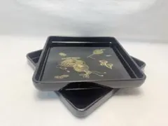 美品 茶道具 木製 足付 会席膳 卓上膳 5客組 銘々盆 宴会盆 茶事 箱無