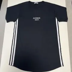 AVIREX アビレックス 半袖 Tシャツ チュニック　ワンピース ブラック F