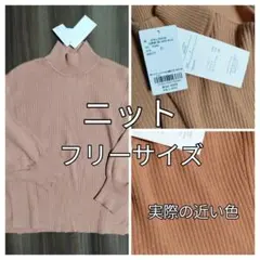 【本日最大値下げ中】 ハイネックドルマンリブニット フリーサイズ　Orange