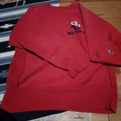 Champion ボストン大学 スウェット L レッド