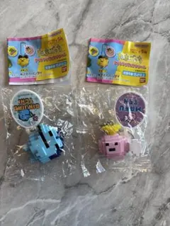 【2点セット】たまごっち　ドットフィギュアチャーム　ぎんじろっち　まるてん