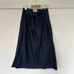 BEAMS BOY デニム フレアスカート リボン付きのサムネイル
