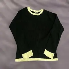 バイカラーニットトップス