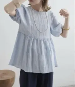 バックオープンペプラムブラウスのサムネイル
