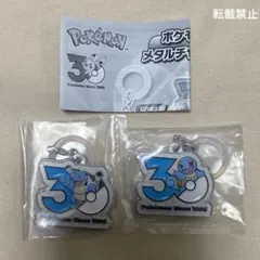 ポケモン30周年メタルチャームマスコット　ゼニガメ・カメックスセット