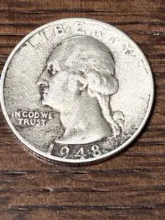 アメリカ ワシントン 25セント銀貨 美品 1964年 - メルカリ