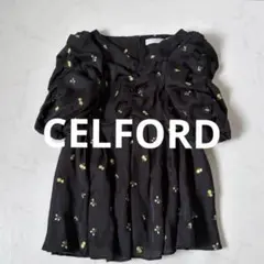 美品　セルフォード /CELFORD 小花刺繍ペプラムブラウス 25SSのサムネイル