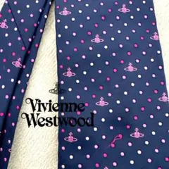 入手困難 ヴィヴィアンウエストウッド ネクタイ シルク オーブ柄 ヴァイオレット