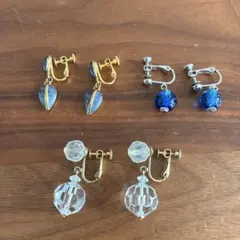 イヤリング 3ペアセット ゴールド シルバー