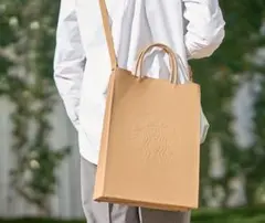 Starbucks ベージュ 2WAYレザートートバッグ