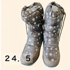 ２４.５㎝ メンズ レディース スノーブーツ 冬 暖かい 通勤 長靴