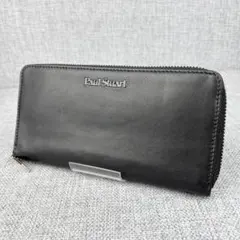 未使用ポールスチュアート★メンズジッピーロングウォレット 長財布 カーフ本革 黒のサムネイル