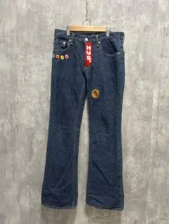 HYSTERIC GLAMOUR フラワー刺繍 フレアデニム