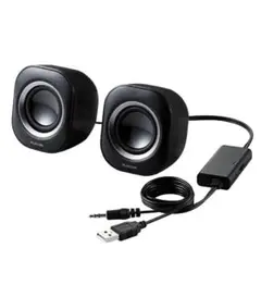 エレコム スピーカー USB給電 4W コンパクト ブラック MS-P08UBK