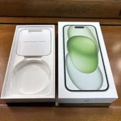 【美品】iPhone 15 空箱 グリーン 箱のみ Apple 純正パッケージ