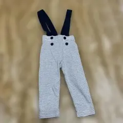 ストライプ サスペンダー付きパンツ 80