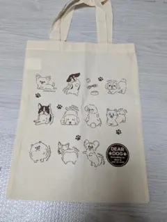 DEAR DOG 犬柄 コットン トートバッグ