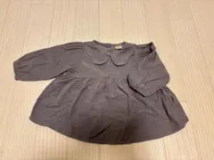 コーデュロイ襟付き長袖ワンピース　80