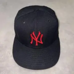 90s USA製 NEW ERA ヤンキース 59 キャップ サイズ7 ブラック