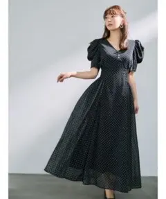 ♡新品未使用タグ付きRoseTiaraドット柄 フロントボタン 半袖 