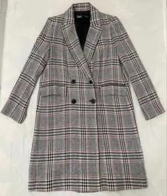 ZARA チェック柄コート