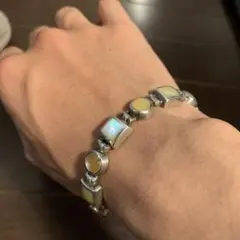 北欧　デンマーク製　ブレスレット　バングル　シルバー925 天然石