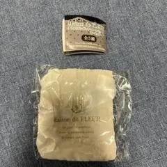 【ホワイト】メゾンドフルール ダブルリボンギャザートートバッグキーホルダー2