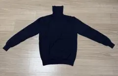 【美品】URBAN RESEARCH ネイビー タートルネックニット Mサイズ